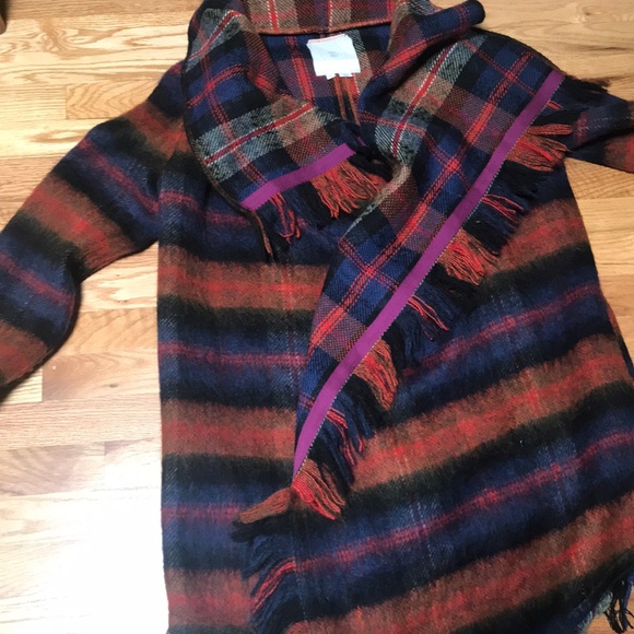 Anthropologie Jackets & Blazers - Anthro Hei Hei plaid tartan wool blanket coat.